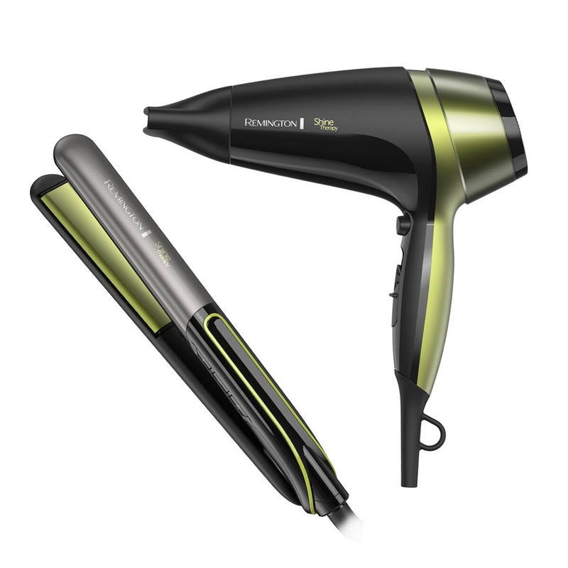 Combo Planchita Secador Remington S12D13 Shine Therapy