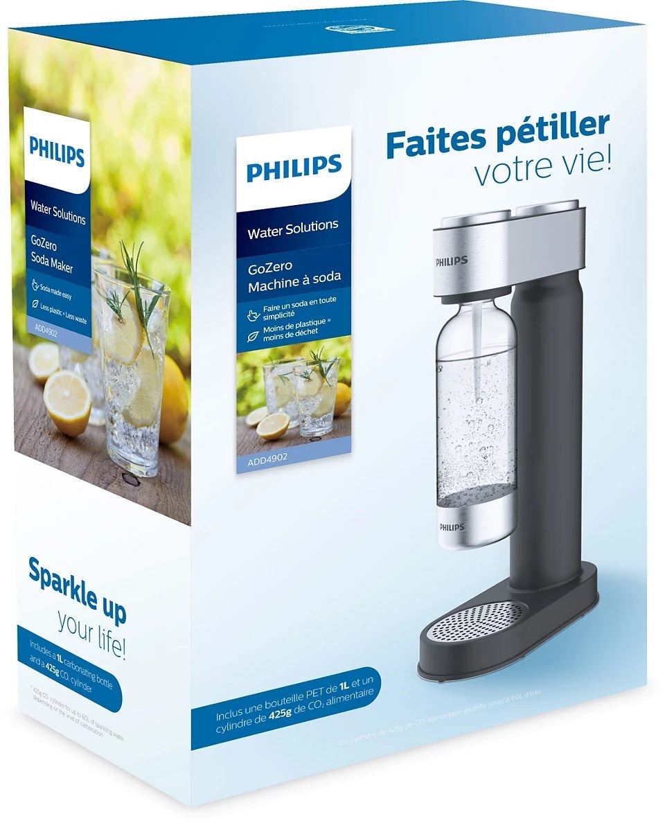Máquina De Soda Philips Add4902bk + Botella 1 Lt + Co2