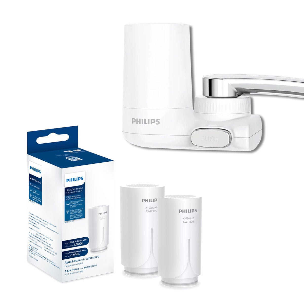 Filtro De Agua Philips Awp3703 + 2 Unidades Repuesto Awp305