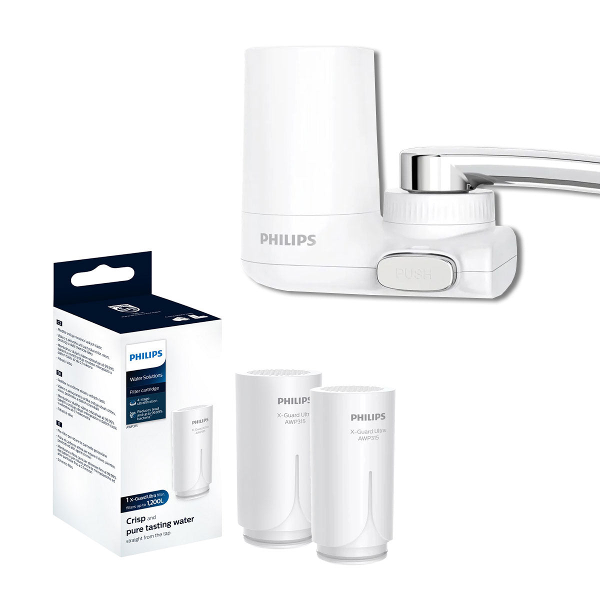 Filtro De Agua Philips Awp3703 + 2 Unidades Repuesto Awp315