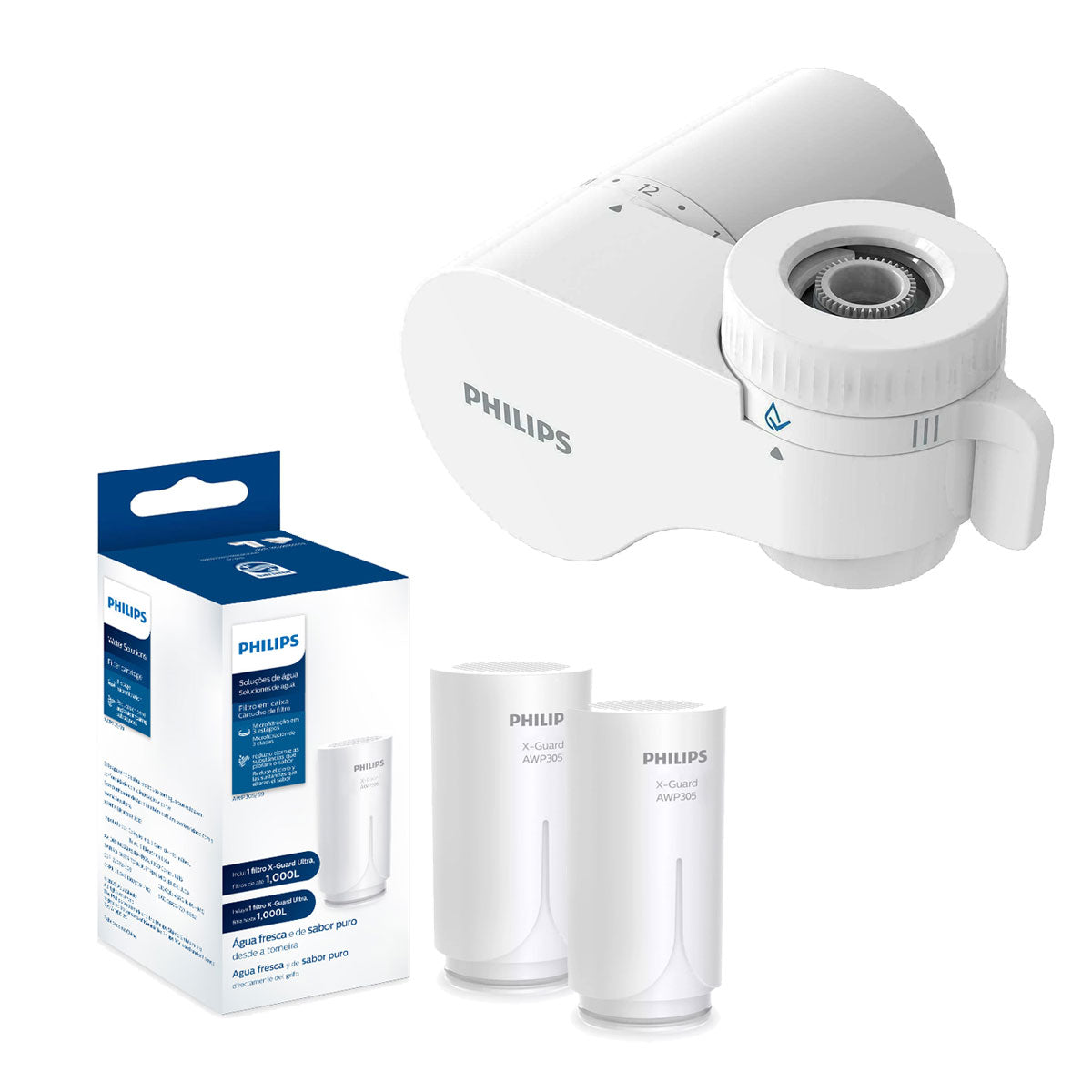 Filtro De Agua Philips Awp3704 + 2 Unidades Repuesto Awp305