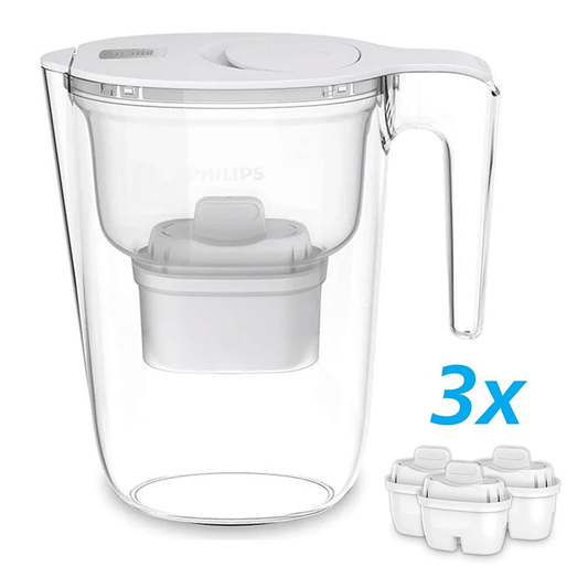 Jarra Purificadora Philips Awp2933wht3 Blanca 2,6lts + 3 Filtros de Repuesto