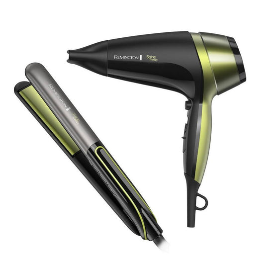 Combo Planchita Secador Remington S12D13 Shine Therapy