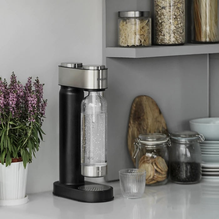 Máquina De Soda Philips Add4902bk + Botella 1 Lt + Co2