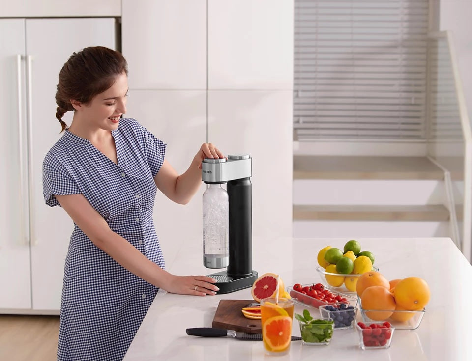 Máquina De Soda Philips Add4902bk + Botella 1 Lt + Co2