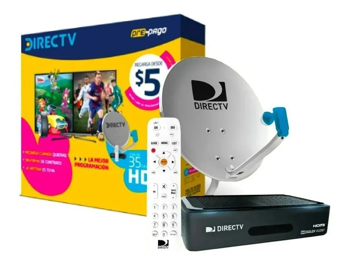 Kit Prepago Directv HD Antena + Deco HD + Control