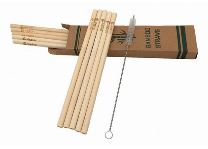Pajitas De Bamboo Reutilizables - 10 Unidades. 20cm.medosy