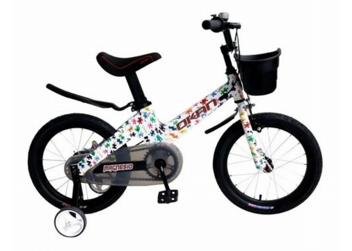 Bicicleta Okan Infantil Magnesio Unisex R12 Puzzle C/canasto