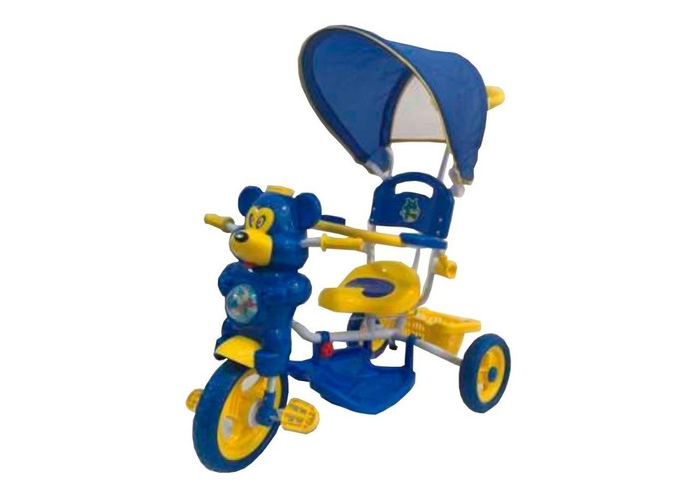 Triciclo Para Niño Okan Clasico Azul Con Capota! Gemarket