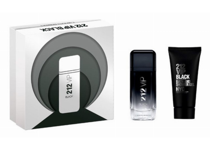 Set Perfume 212 Vip Black Ch 100 Ml+gel De Ducha